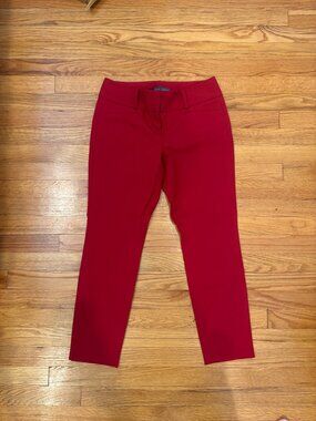 The Limited Red Low Rise Pants (Size 4)